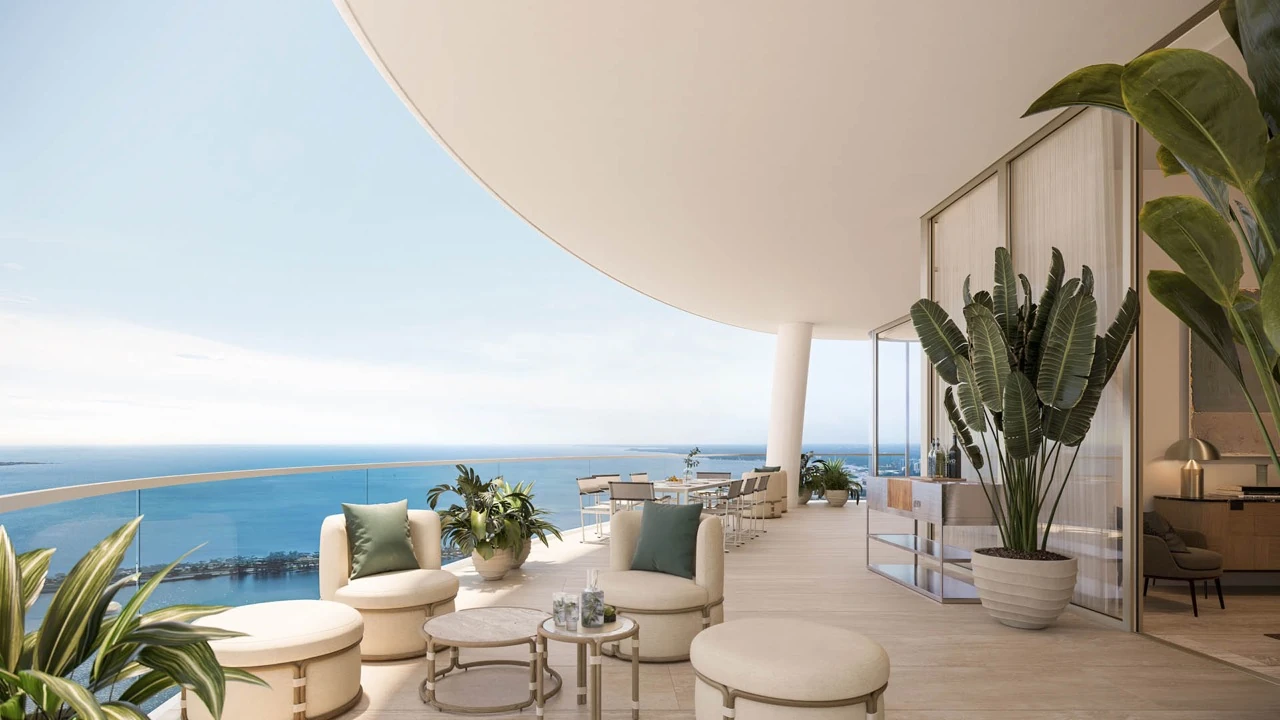 Ocean-view terrace featured in the Residence G4 project